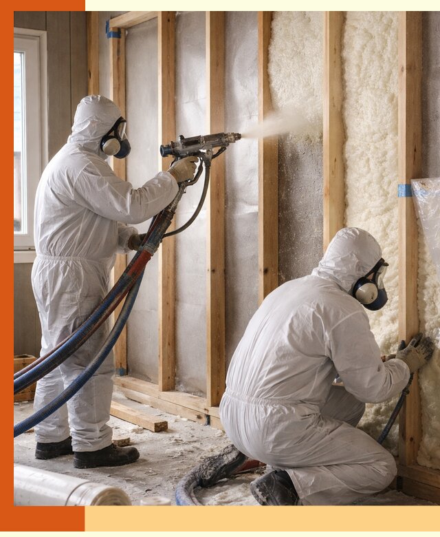 Утепление каркасной стены ППУ в Лыткарино для домов и коттеджей