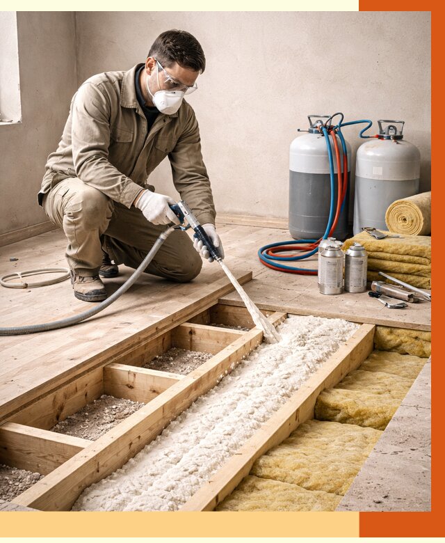 Заполнение полостей межэтажного перекрытия в Лыткарино от 4302 руб. | ТепломастерЛтк