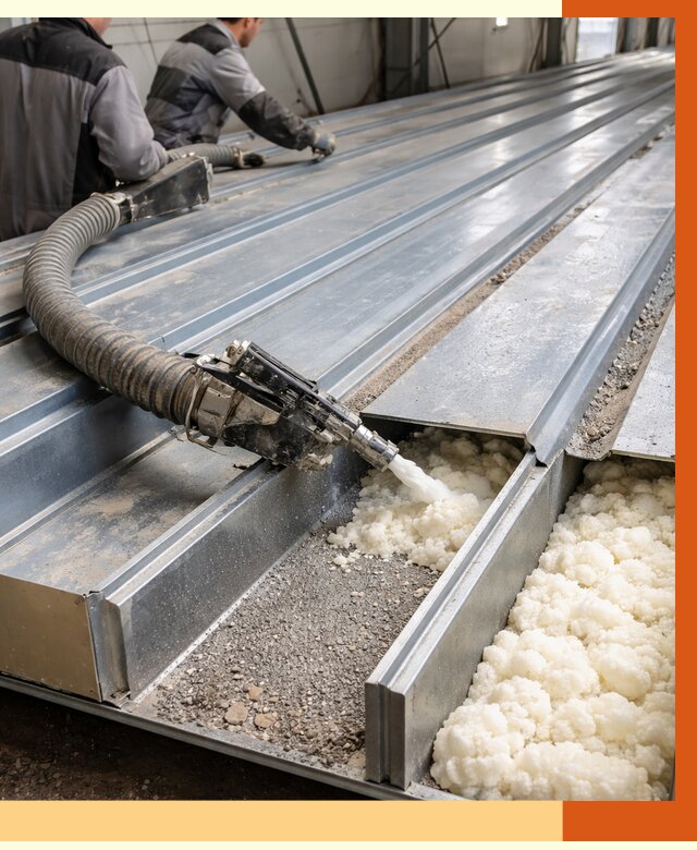 Заполнение пустот кровельных панелей в Лыткарино от 7375 руб. под ключ | ТепломастерЛтк