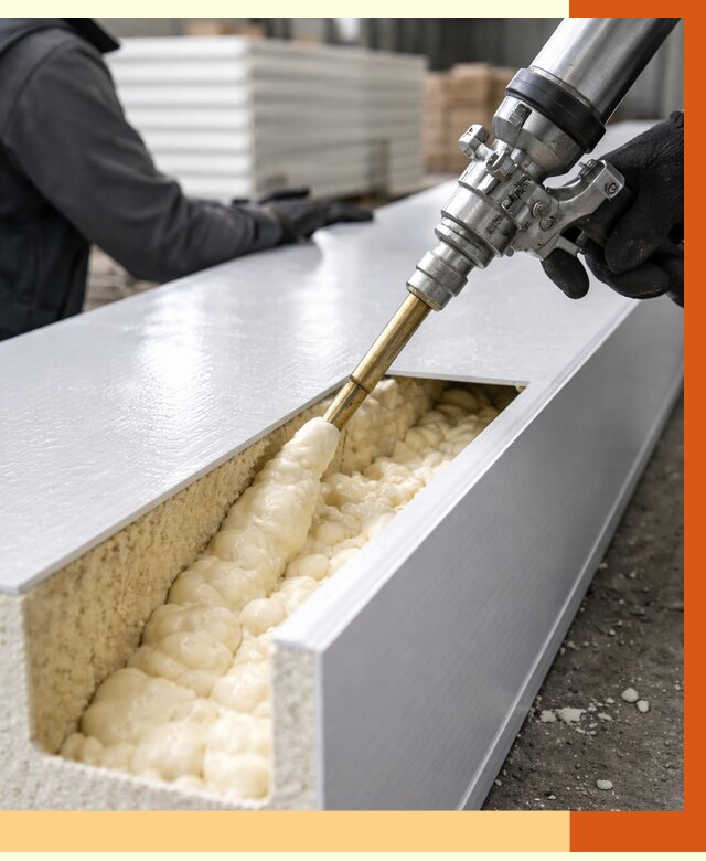 Заполнение пустот холодильных панелей в Лыткарино от 7682 руб. | ТепломастерЛтк