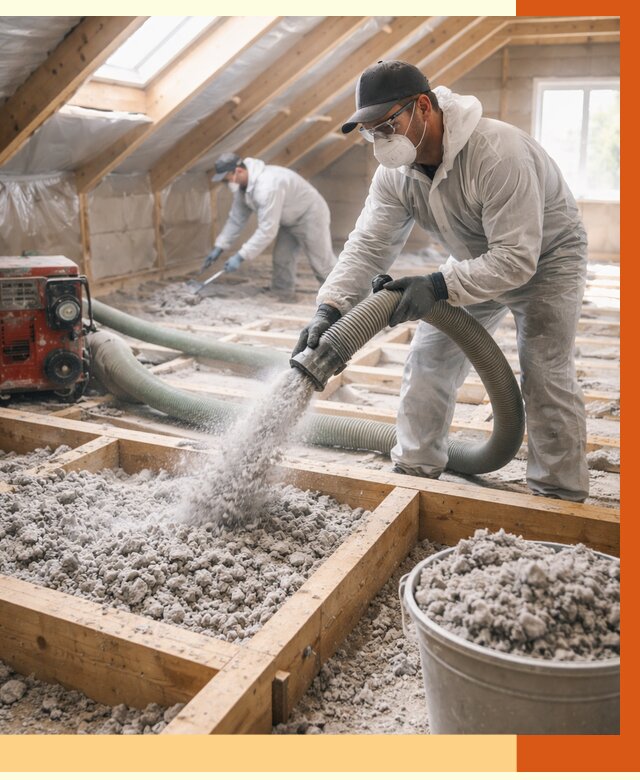 Утепление эковатой в Лыткарино от 3022 руб./м2 — монтаж и задувка | ТепломастерЛтк