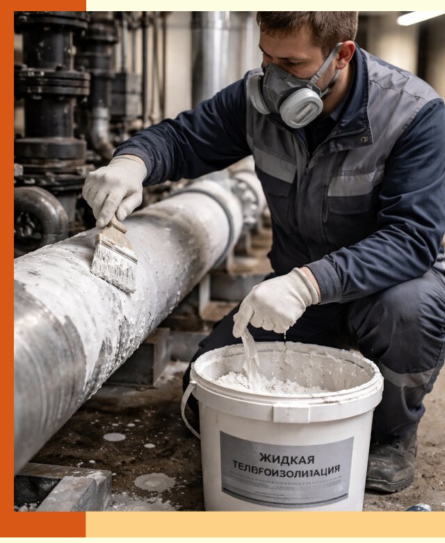 Утепление оборудования жидкой теплоизоляцией в Лыткарино