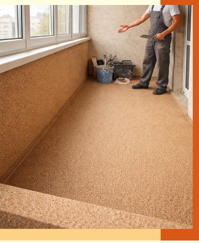 Утепление балкона жидкой пробкой в Лыткарино от 3739 руб/м² под ключ | ТепломастерЛтк