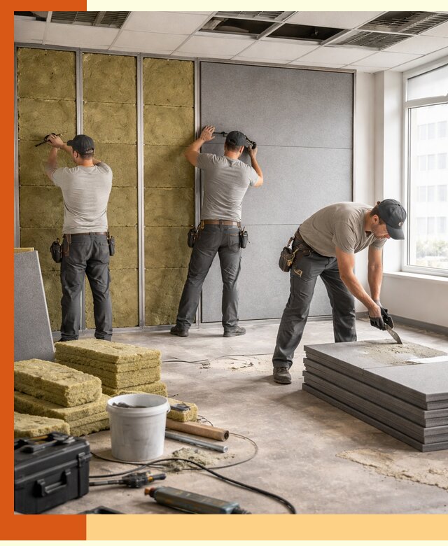 Профессиональная шумоизоляция офисов в Лыткарино для комфорта сотрудников