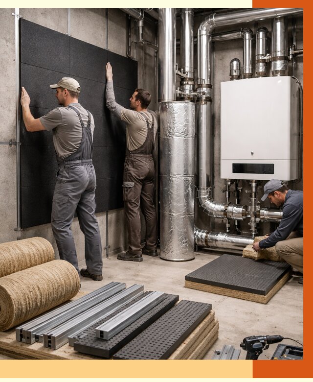 Шумоизоляция котельной в Лыткарино от 6658 руб. под ключ | Профессиональная звукоизоляция — ТепломастерЛтк