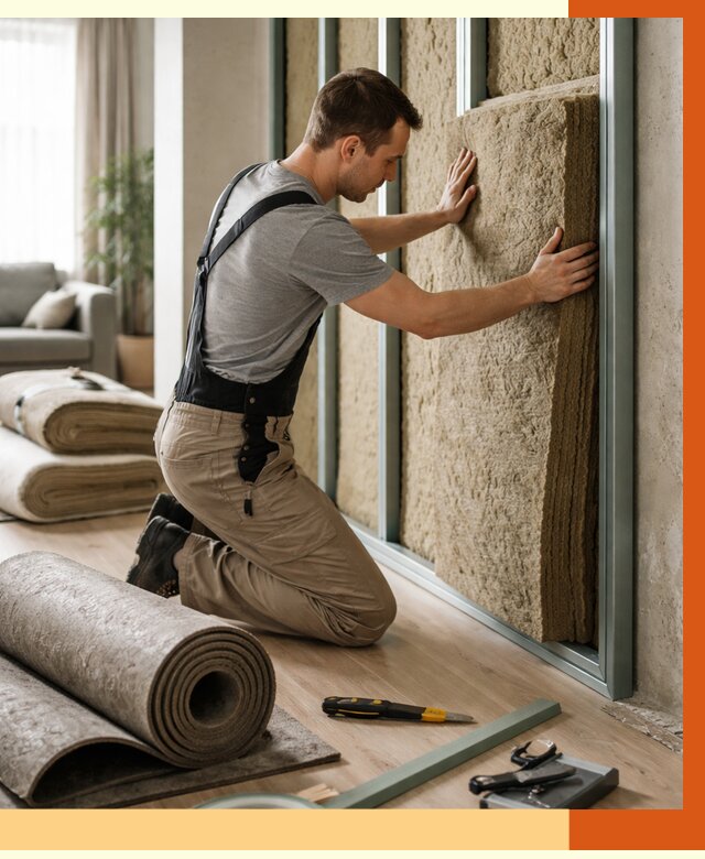 Шумоизоляция перегородок в Лыткарино от 1690 руб. за м2 — ТепломастерЛтк