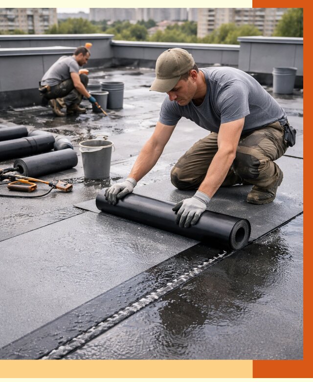Гидроизоляция плоской кровли в Лыткарино от 4609 руб./м2 — профессионально | ТепломастерЛтк