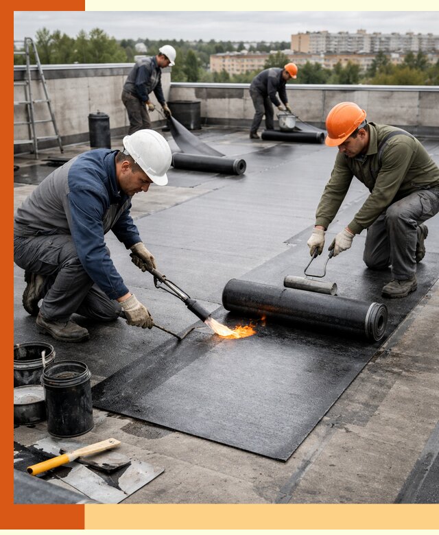 Профессиональная гидроизоляция плоской кровли в Лыткарино