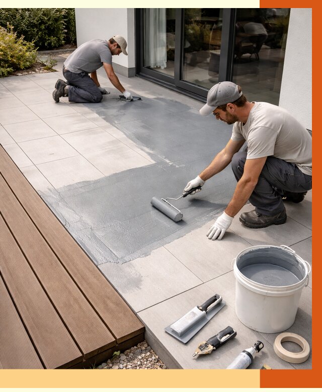 Гидроизоляция террасы в Лыткарино под ключ от 7682 руб./м² | ТепломастерЛтк