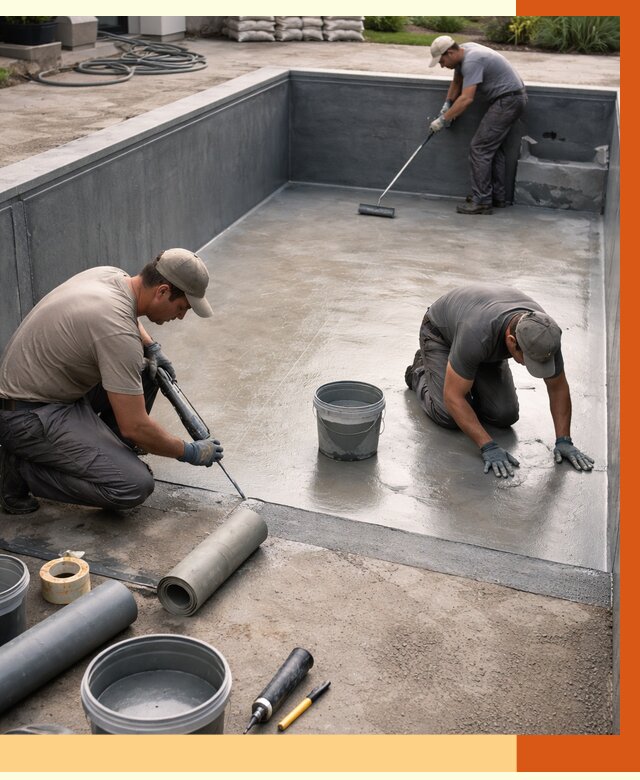 Профессиональная гидроизоляция бассейна в Лыткарино от 6658 руб. за м2 | ТепломастерЛтк