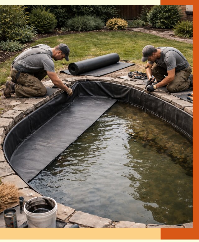 Гидроизоляция пруда в Лыткарино от 15365 руб. под ключ | ТепломастерЛтк профессионально