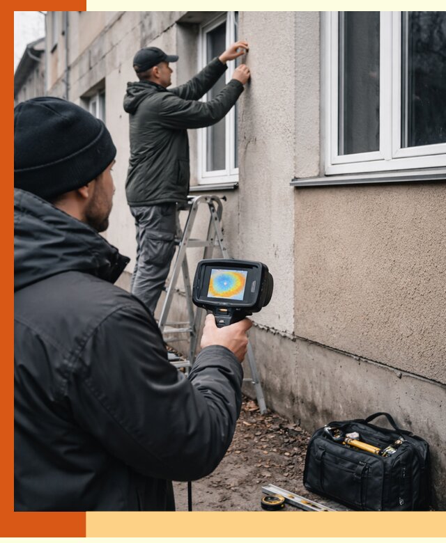 Тепловизионное обследование фасада в Лыткарино для выявления дефектов