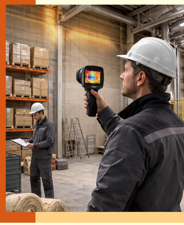 Тепловизионное обследование склада и выявление утечек в Лыткарино