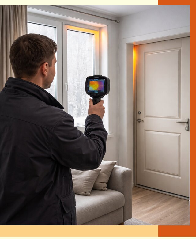 Тепловизионное обследование окон и дверей в Лыткарино от 4609 руб. | ТепломастерЛтк