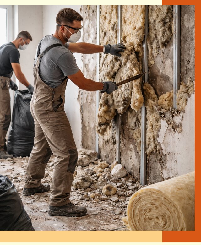 Демонтаж старого утеплителя в Лыткарино от 3585 руб. — работы под ключ | ТепломастерЛтк