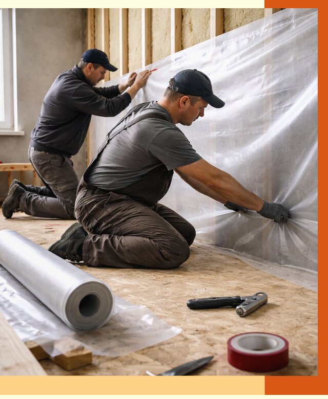 Монтаж пароизоляции в Лыткарино от 2561 руб. — установка и укладка под ключ | ТепломастерЛтк