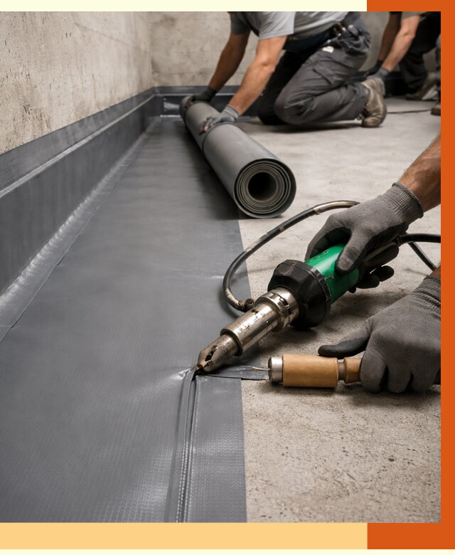 Монтаж гидроизоляционной мембраны в Лыткарино от 1019 руб/м2 | ТепломастерЛтк