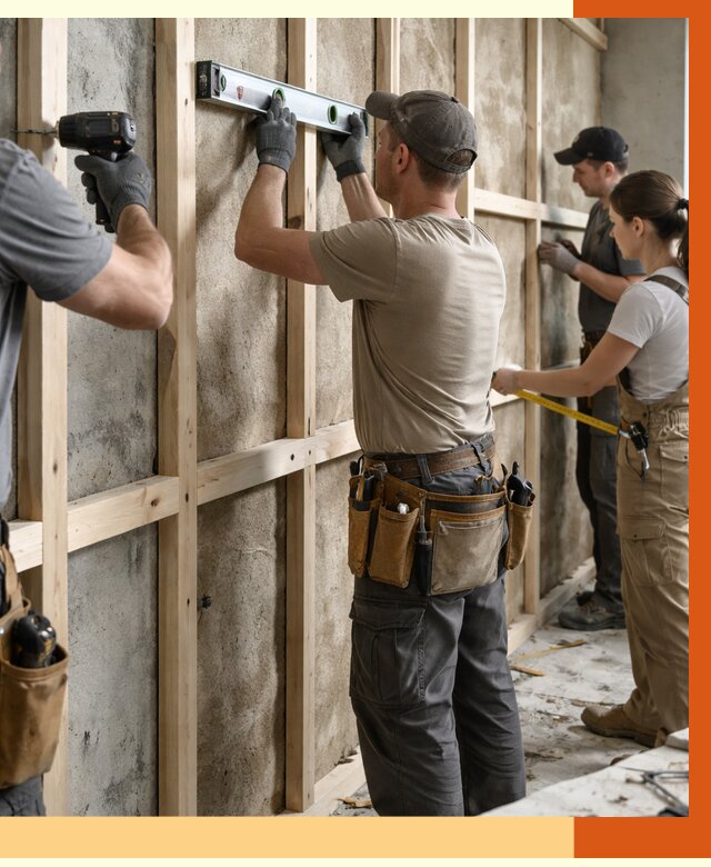 Монтаж обрешетки под утепление в Лыткарино от 1178 руб/м² | Заказать у ТепломастерЛтк