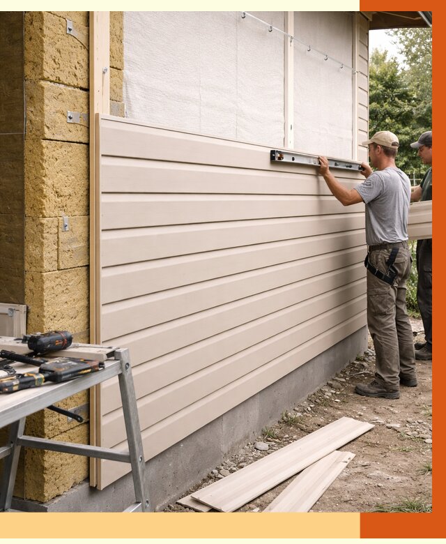 Монтаж сайдинга после утепления в Лыткарино от 1895 руб. — обшивка и облицовка | ТепломастерЛтк